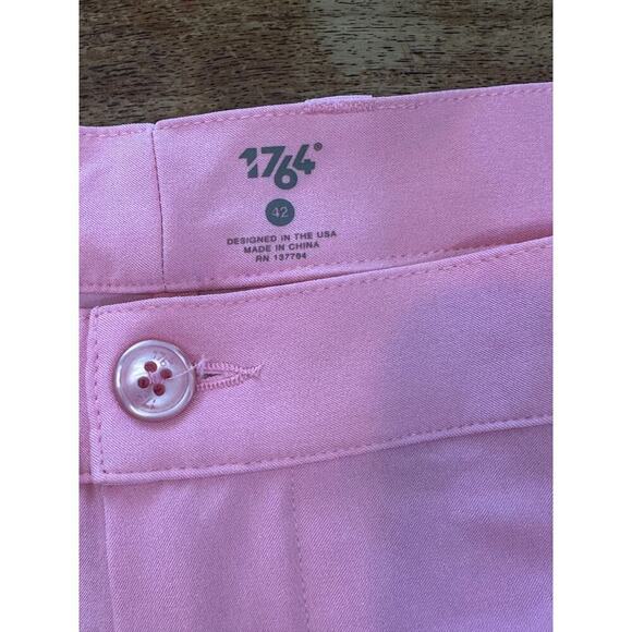 NWT 1764 Signature Men's Pink Flat Front Performance Golf Shorts Size 42 - Picture 3 of 7